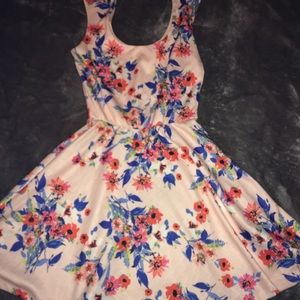 Pink floral dress